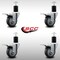 Service Caster 3.5'' Thermoplastic Rubber Swivel 1-3/4'' Expanding Stem Caster Set Total Lock Brake, 4PK SCC-EXTTL20S3514-TPRB-134-4 - alternate 4